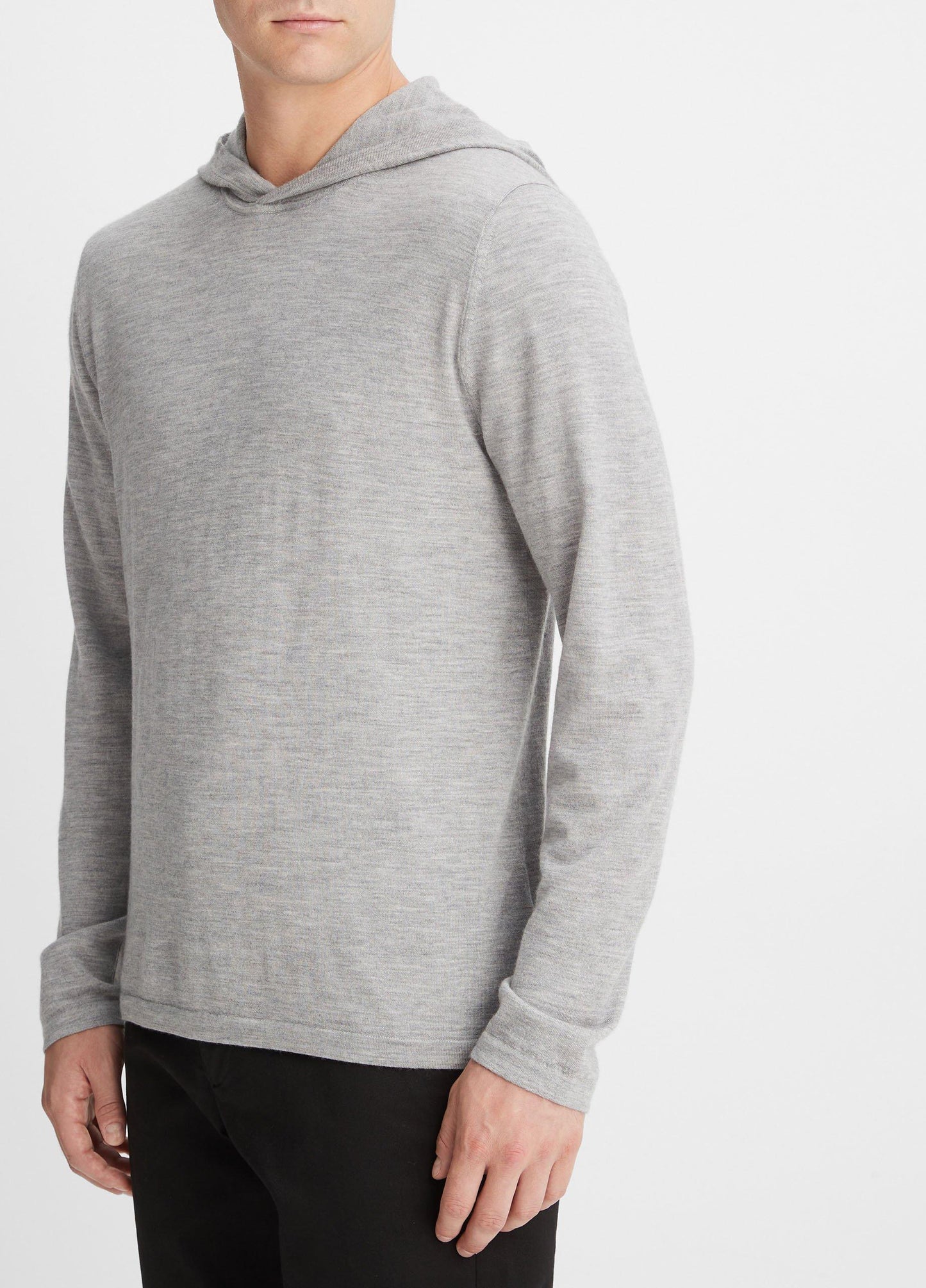 Vince Featherweight Wool Cashmere Pullover Hoodie - Sweaters