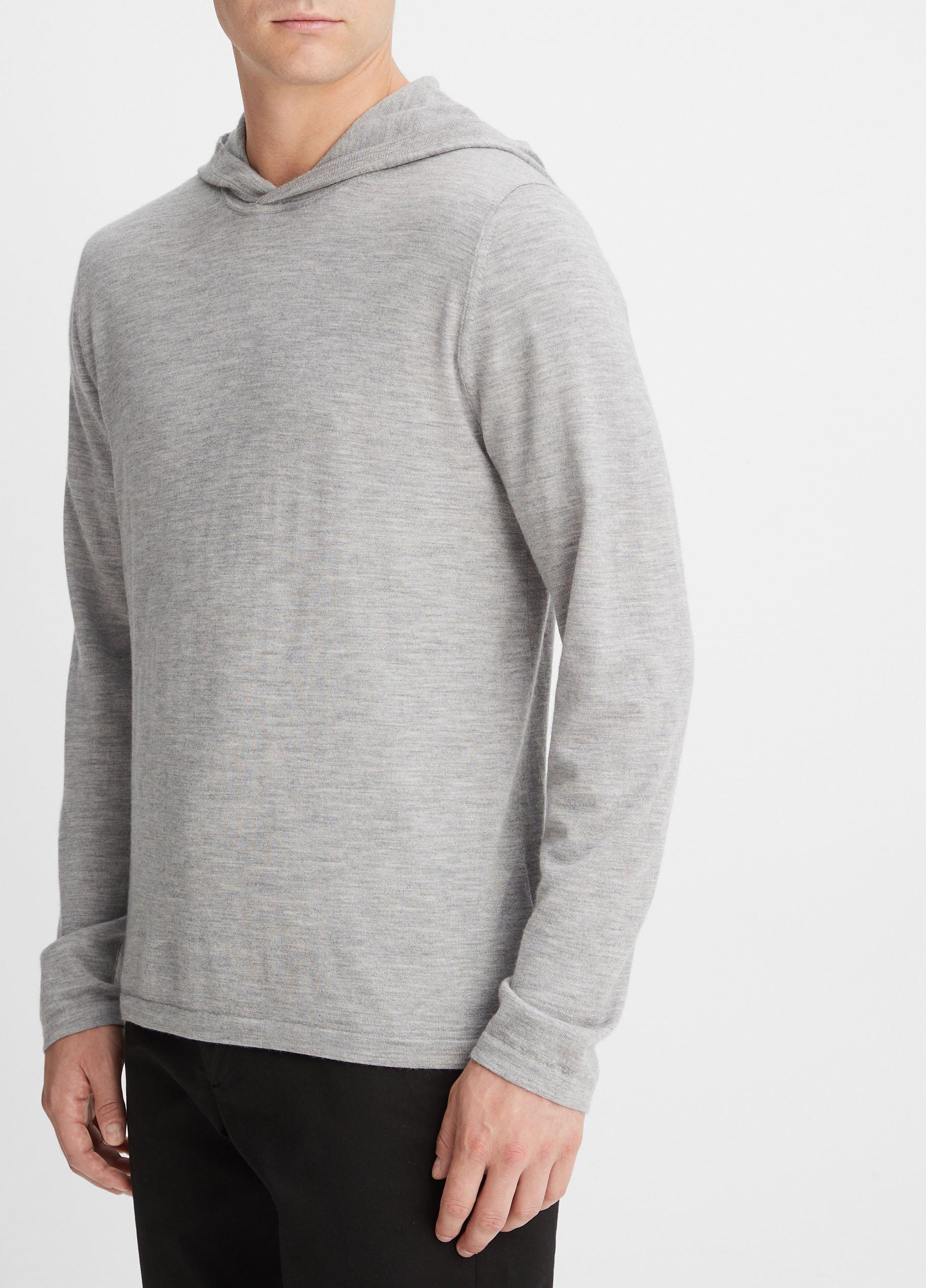 Vince Featherweight Wool Cashmere Pullover Hoodie - Sweaters