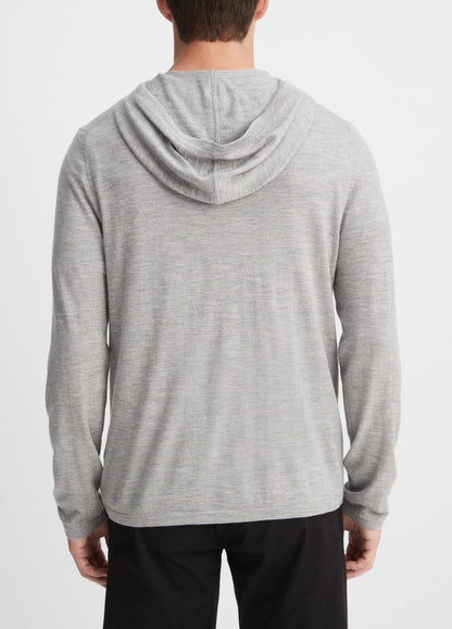 Vince Featherweight Wool Cashmere Pullover Hoodie - Sweaters