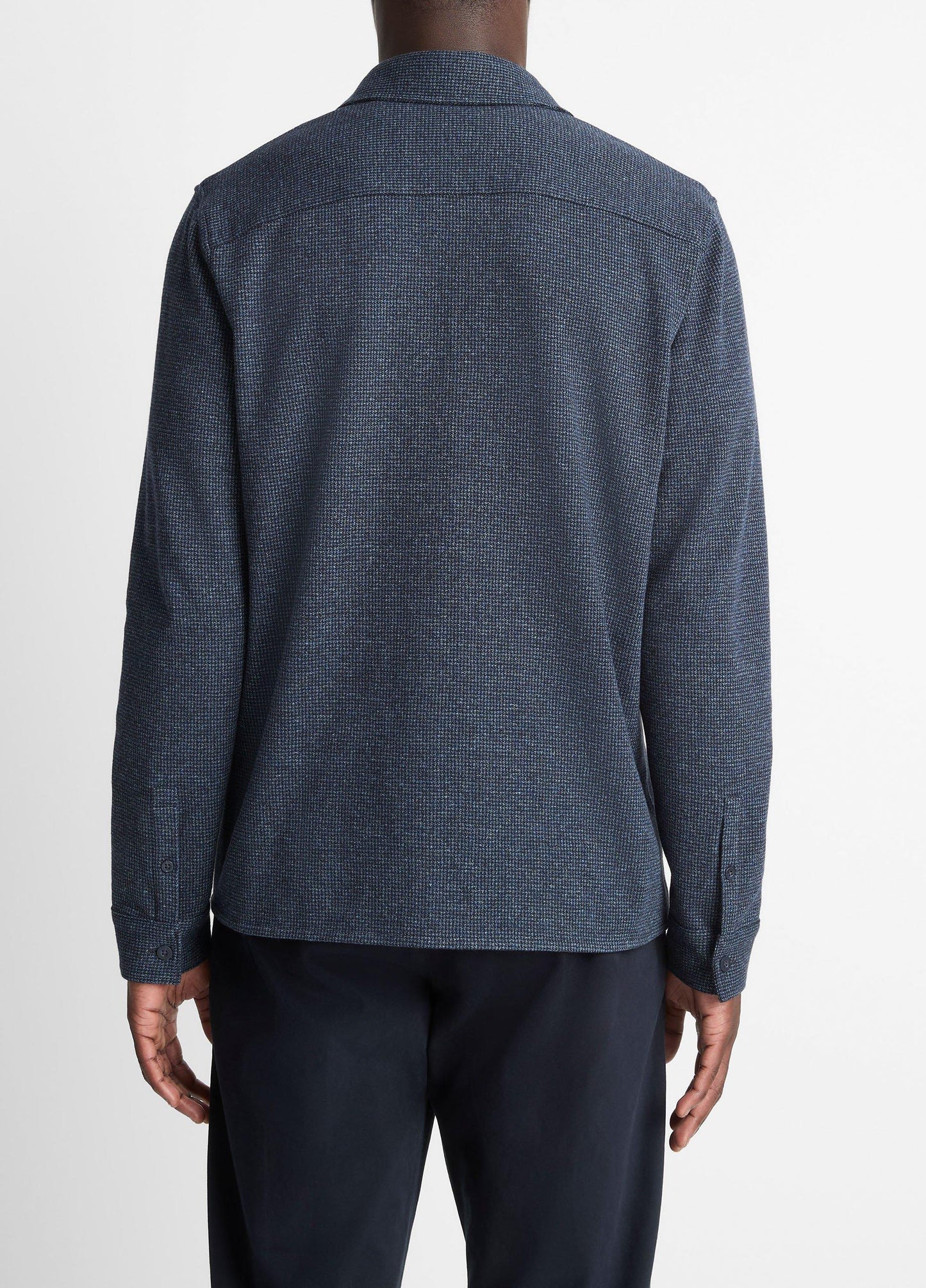 Vince Houndstooth Cotton-Blend Button-Front Shirt - Tees & Hoodies