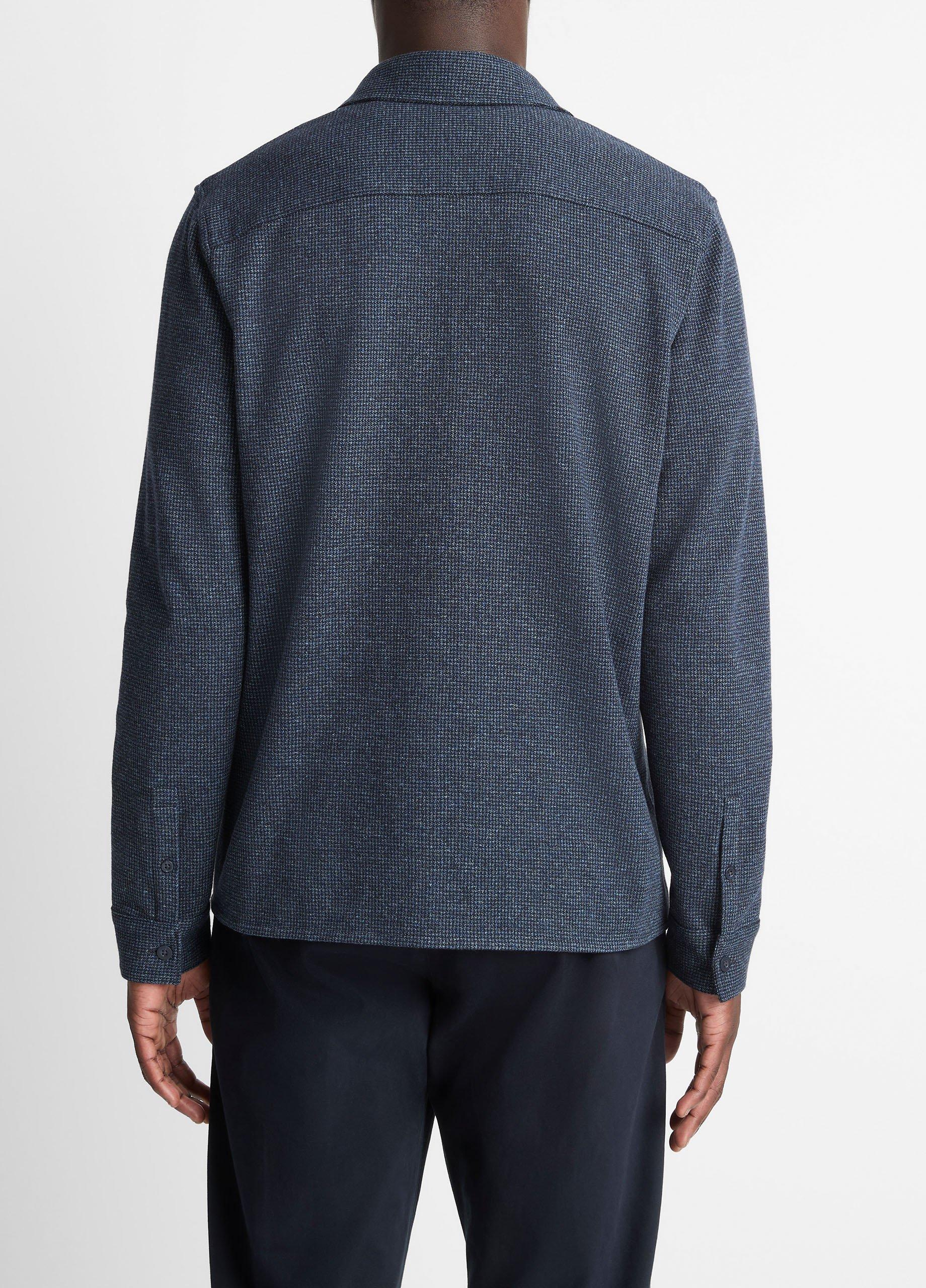 Vince Houndstooth Cotton-Blend Button-Front Shirt - Tees & Hoodies