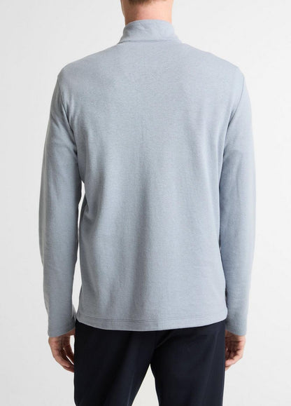 Vince Double-Face Cotton-Blend Quarter-Zip Pullover - Tees & Hoodies