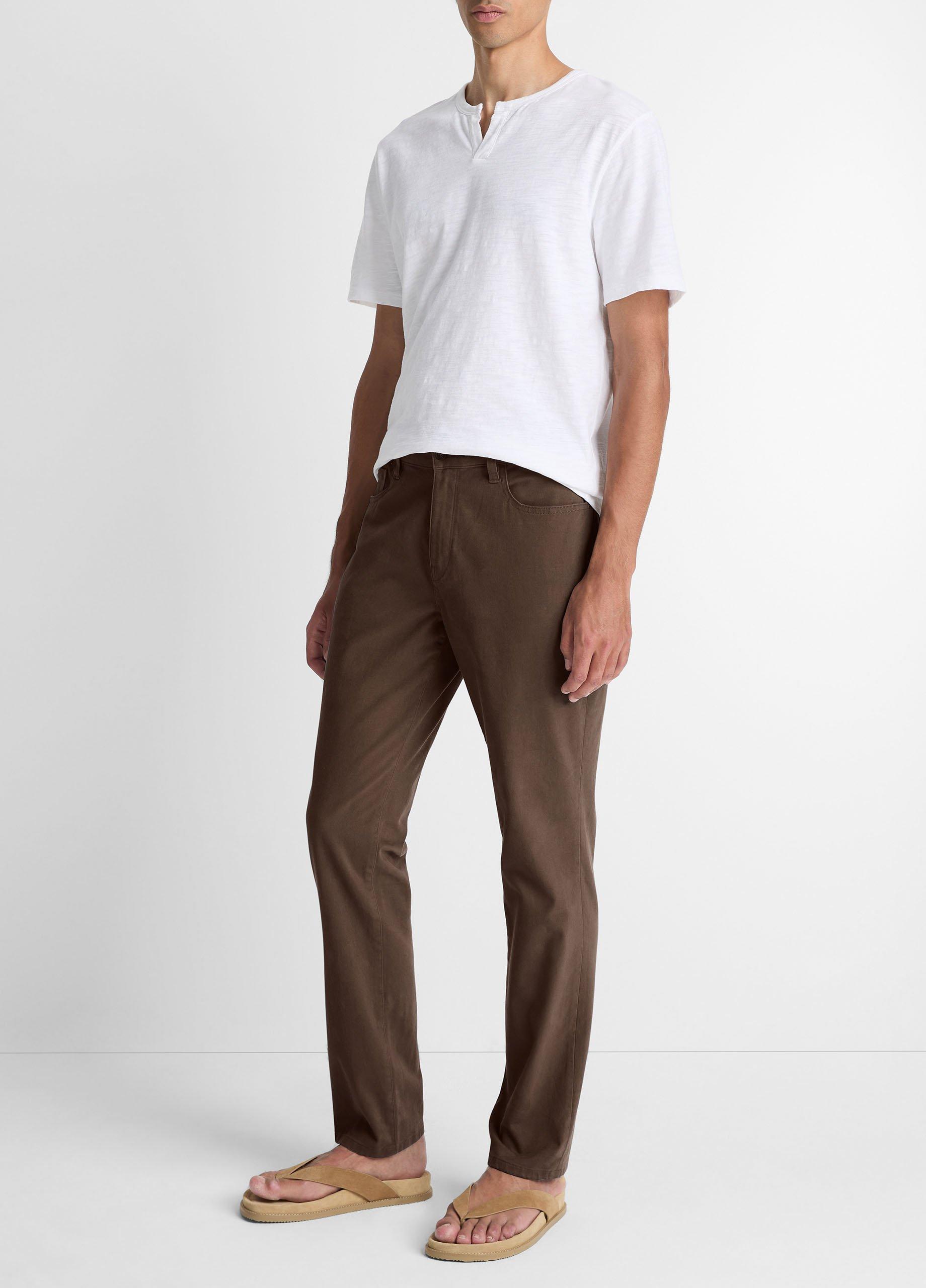 Vince Dylan Slim 5-Pocket Peached Stretch-Cotton Pant - Pants & Shorts