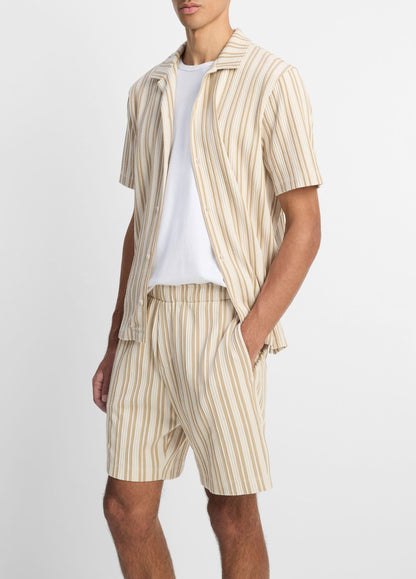 Vince Jacquard-Stripe Cotton-Blend Short - Pants & Shorts