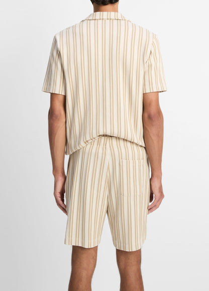 Vince Jacquard-Stripe Cotton-Blend Short - Pants & Shorts