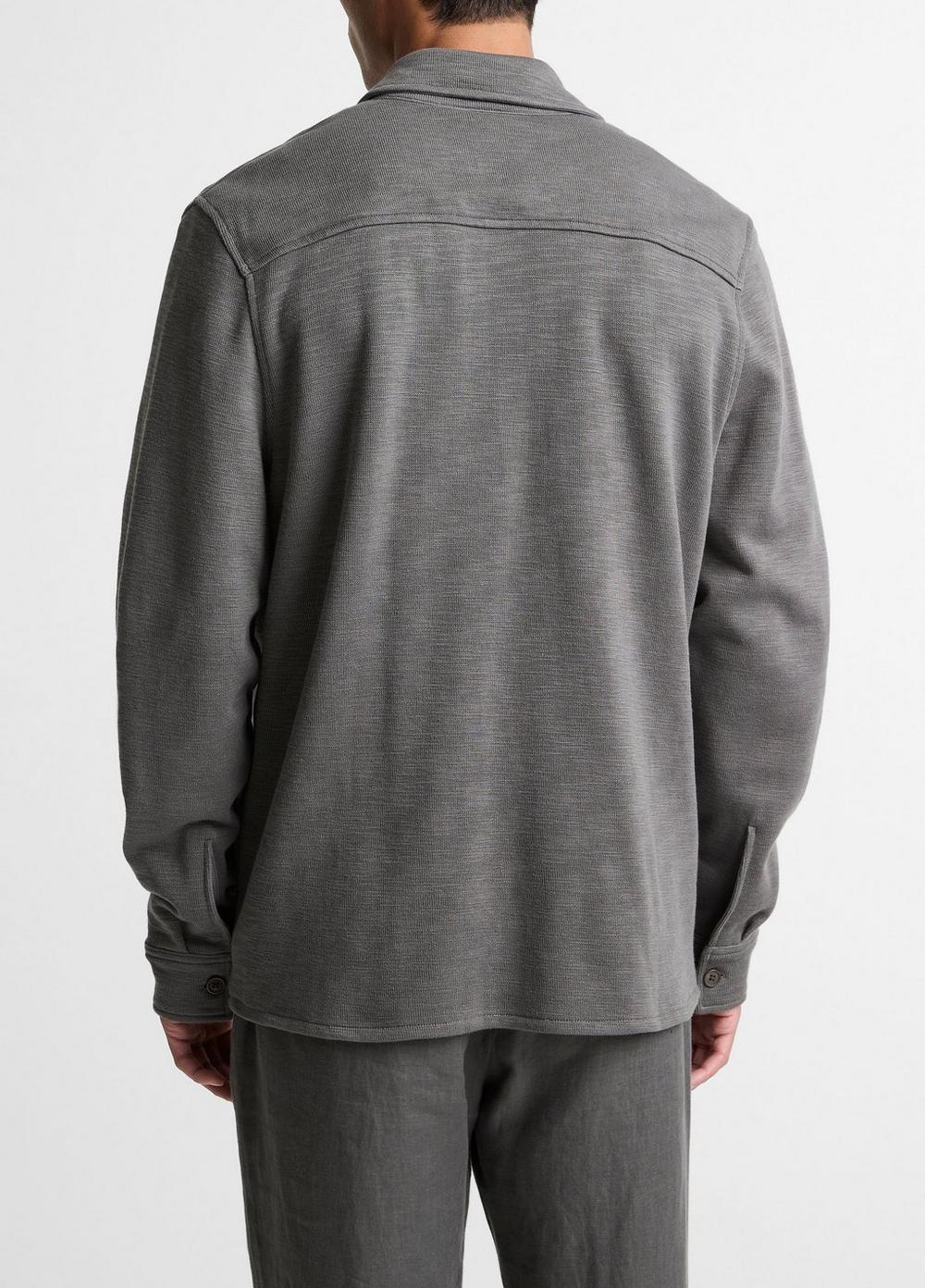 Vince Double-Slub Cotton-Blend Shirt Jacket - Jackets & Outerwear