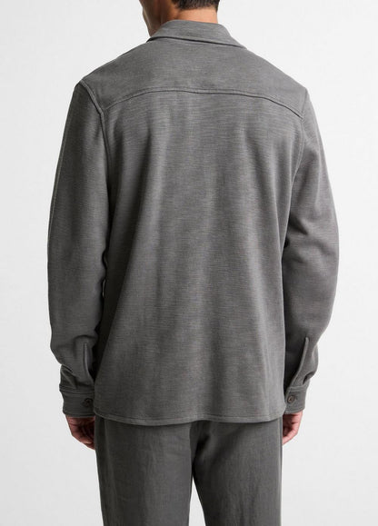 Vince Double-Slub Cotton-Blend Shirt Jacket - Jackets & Outerwear