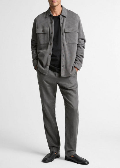 Vince Double-Slub Cotton-Blend Shirt Jacket - Jackets & Outerwear