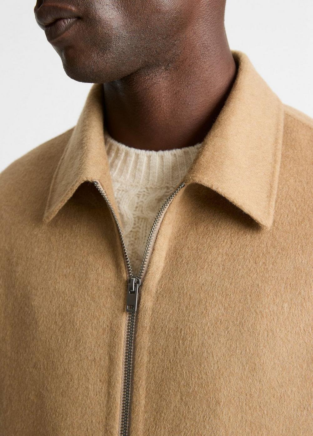 Vince Splittable Wool-Blend Zip-Front Jacket - Jackets & Outerwear