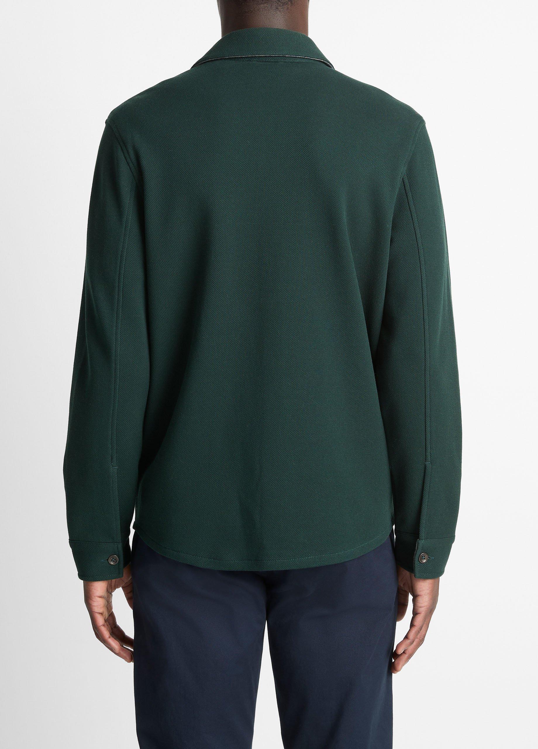 Vince Double-Knit Cotton-Blend Piqué Shirt Jacket - Jackets & Outerwear