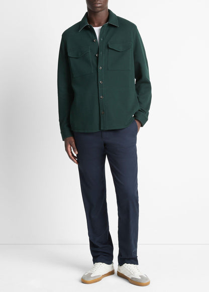 Vince Double-Knit Cotton-Blend Piqué Shirt Jacket - Jackets & Outerwear