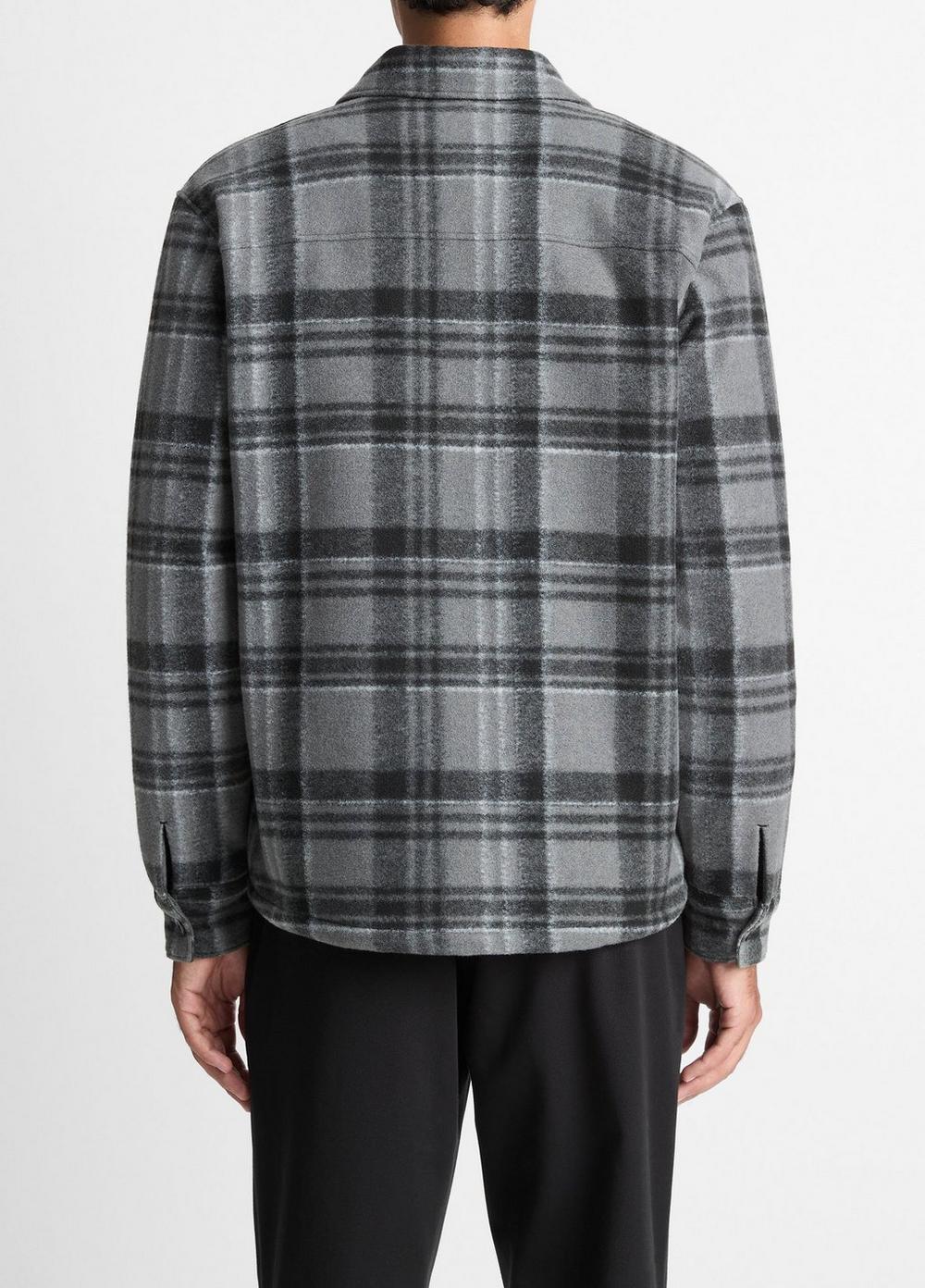 Vince Sherpa-Lined Plaid Shirt Jacket - Jackets & Outerwear