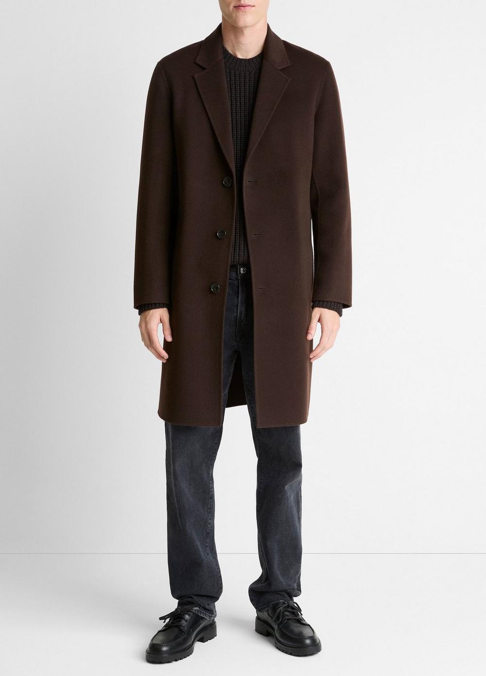 Vince Splittable Wool-Cashmere Single-Breasted Topcoat - Jackets & Outerwear