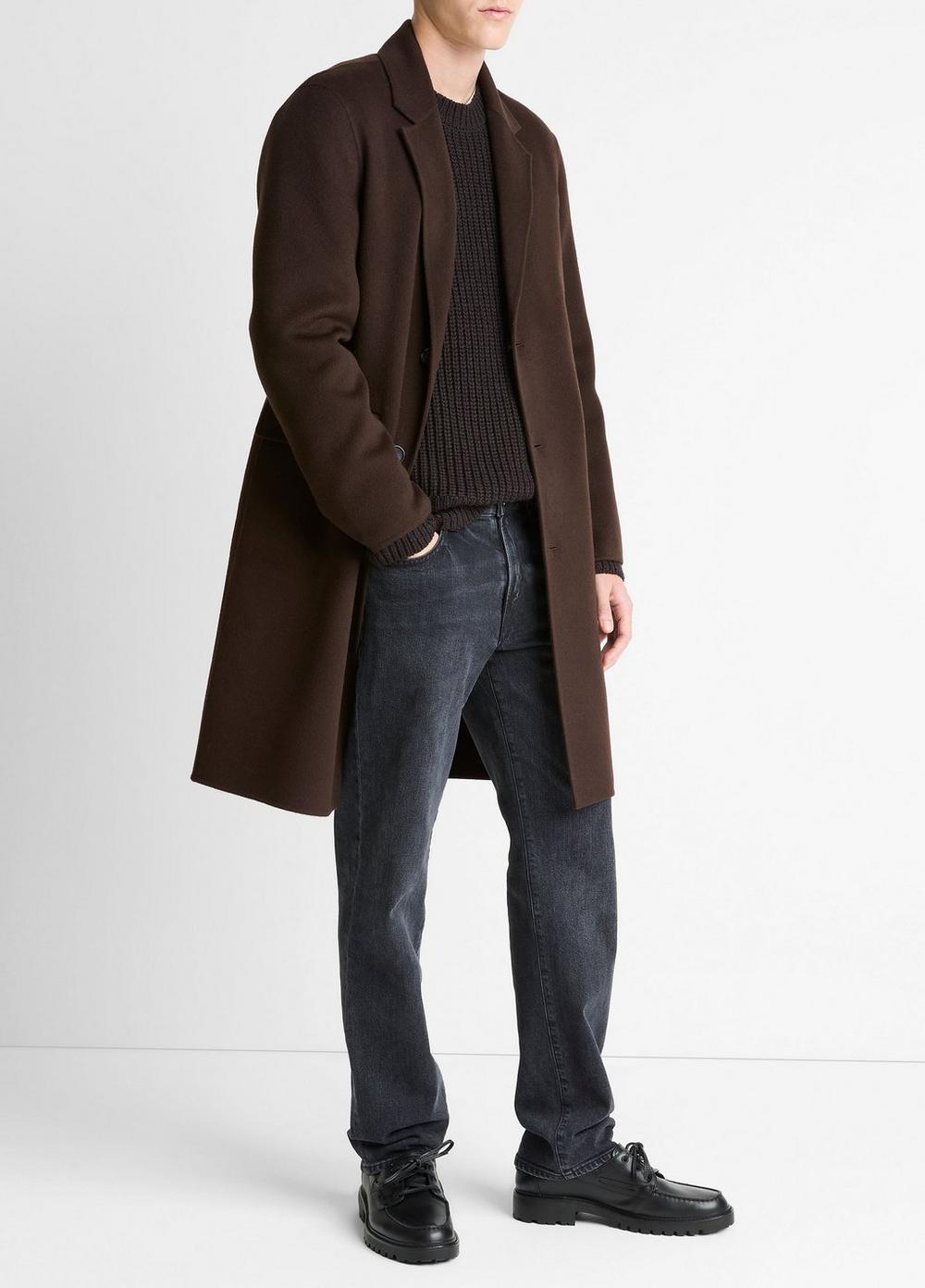Vince Splittable Wool-Cashmere Single-Breasted Topcoat - Jackets & Outerwear