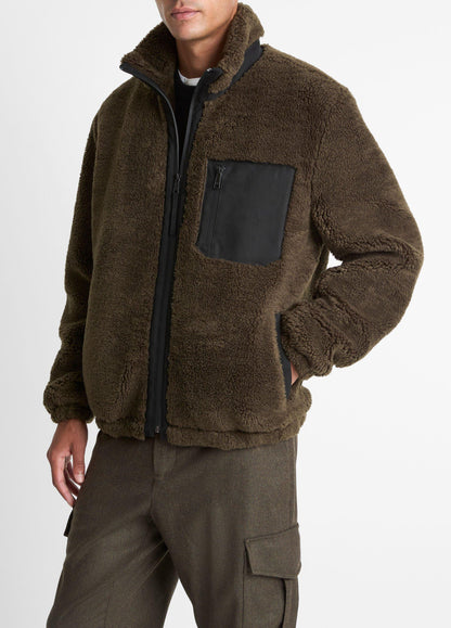 Vince Sherpa Zip Jacket  - Jackets & Outerwear