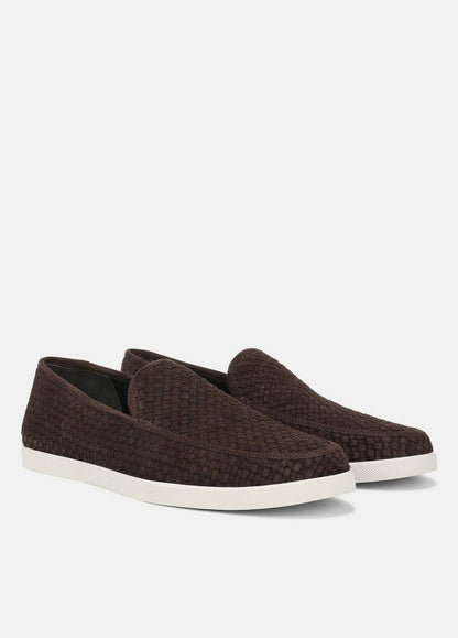 Vince Sonoma Woven Suede Loafer - Shoes