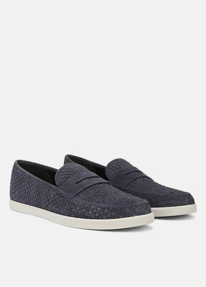 Vince Santino Woven Suede Loafer - Shoes