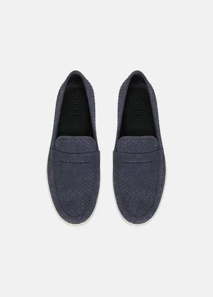 Vince Santino Woven Suede Loafer - Shoes