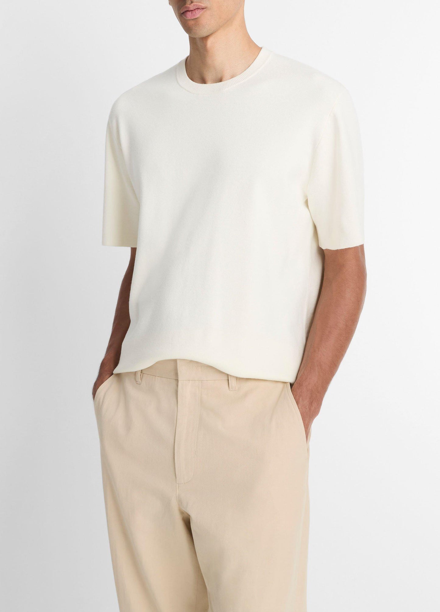 Vince Milano Short-Sleeve Crew Neck Sweater - Crew Neck